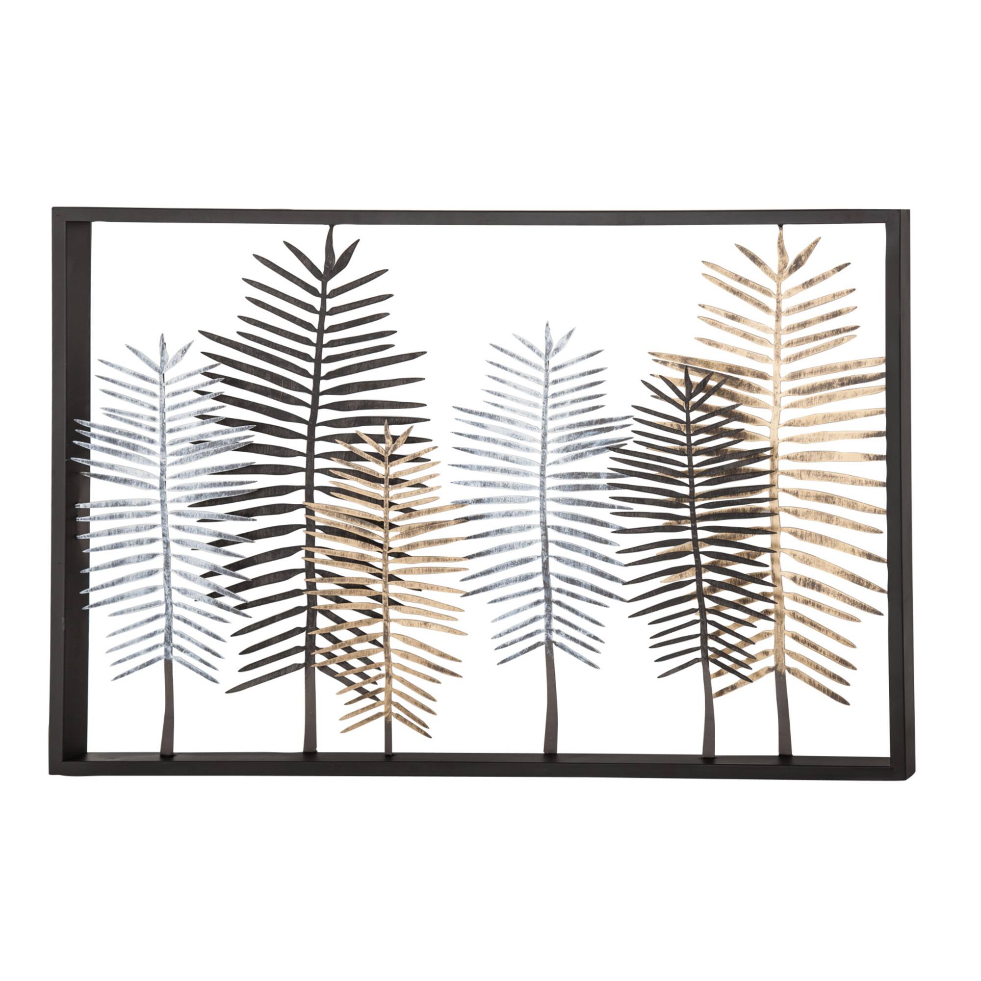 45" Black Iron Modern Wall Décor